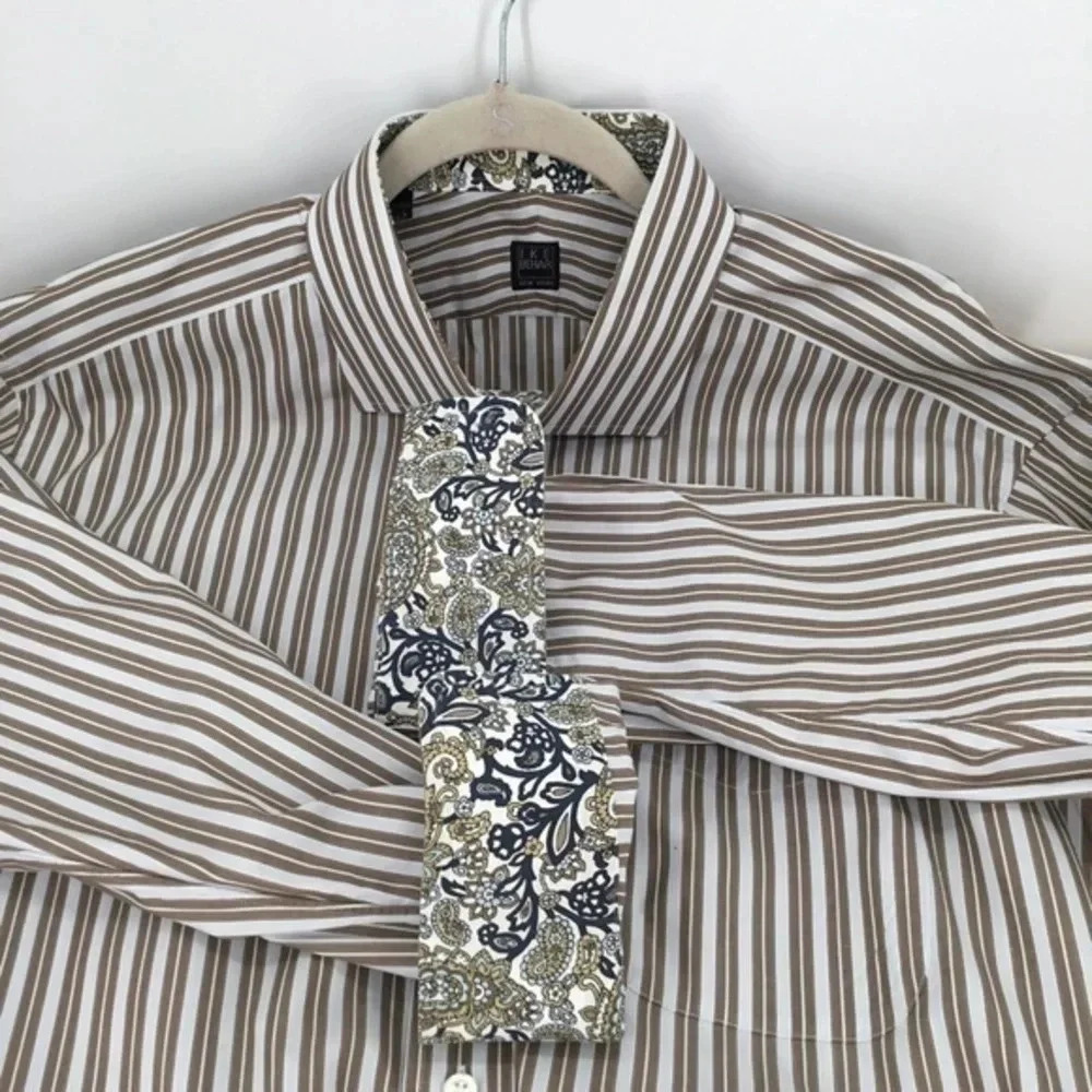 Ike Behar Men’s Striped Long Sleeve Shirt